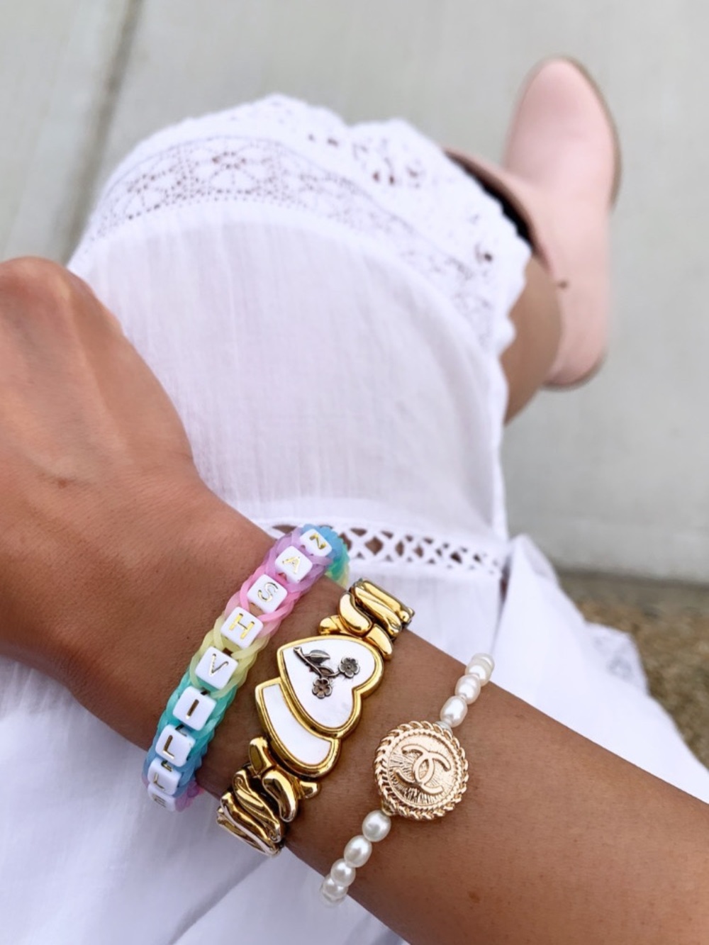 LOVESHACKFANCY “Nashville” Ombré Jelly Stretch Bracelet
